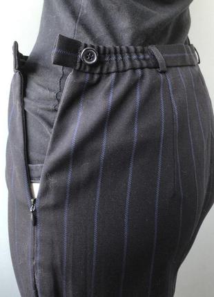 Смугасті завужені брюки шерсть у складі бренду akris, швейцарія, нові без паперових етикеток7 фото