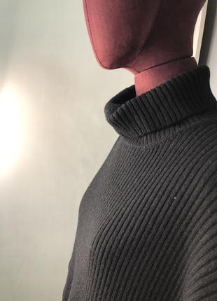 Оригинал christian dior винтажный чёрный объемный шерстяной свитер оверсайз гольф вязка рубчик8 фото