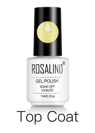 Фінішне топ покриття rosalind для нігтів - розалінд топ для гель-лаку шелаку1 фото