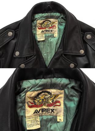 Раритетная винтажная американская мото куртка косуха 90-x avirex usa leather motorcycle jacket3 фото