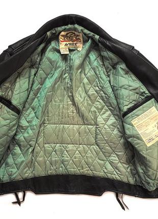 Раритетная винтажная американская мото куртка косуха 90-x avirex usa leather motorcycle jacket5 фото