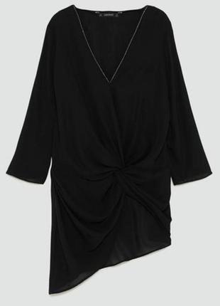 Zara шифоновая туника блузка размер xs s