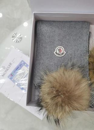 Шапка шарф moncler3 фото