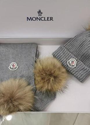 Шапка шарф moncler2 фото