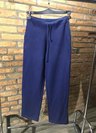 Брюки для дома и спорта синие теплые.