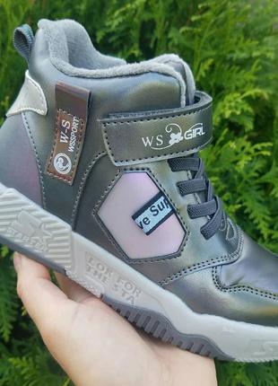 Демісезонні черевики утеплені хайтопы для дівчинки 2