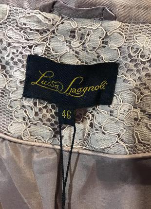 Пальто нарядное из натурального шёлка нежно лавандового цвета luisa spagnoli6 фото
