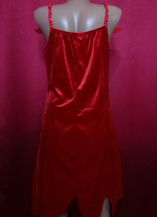 Платье красное карнавальное на тематический вечер хеллоуин4 фото