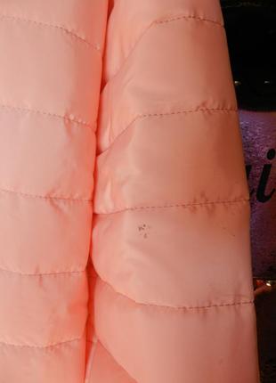 ✅ розовое пальтишко демисезон с камнями размер 46-48 испачканое5 фото