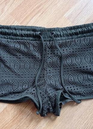 Оливковые ажурные шортики для дома,сна.