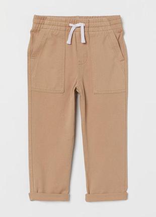 Твиловые брюки без застежек h&m