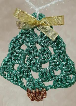 Блестящая новогодняя гирлянда из елочек, гирлянда на елку ручной работы