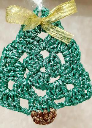 Блестящая новогодняя гирлянда из елочек, гирлянда на елку ручной работы