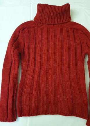 Теплый мохеровый свитер с высоким горлом2 фото