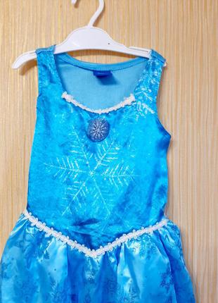 Сукня ельза 3-4 98-104 крижане серце frozen карнавальний костюм