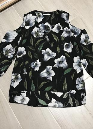 Шикарная блуза в цветочный принт george2 фото