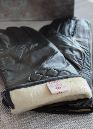 Перчатки кожаные женские размер 7,58 фото