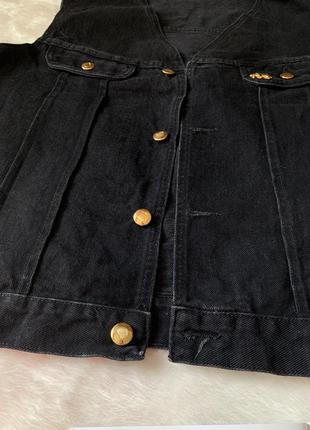 Шикарная джинсовая эксклюзивная винтажная жилетка4 фото