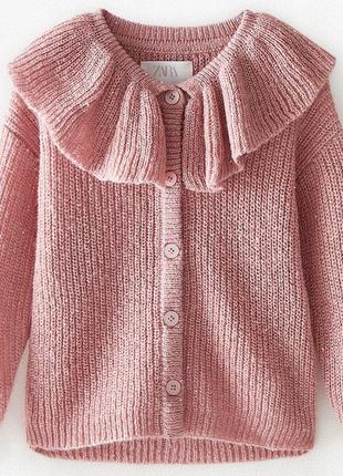 Кардиган з круглим коміром і воланом zara 3