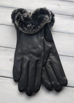 Рукавички .жіночі рукавички felix з хутром розмір 6.5-7