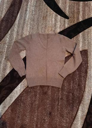 Кашемировый тауповый свитер франции tu1 фото