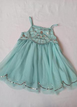 Нарядное платье сарафан на девочку рост 86 92