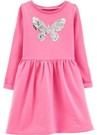 Теплое платье с пайетками-перевертышами на 8 лет carters америка оригинал