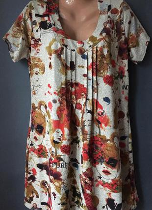 Стильная теплая туника-платье 14-16uk