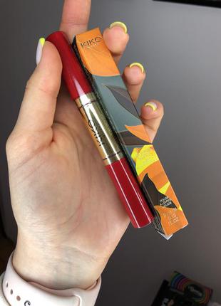 Рідка помада kiko milano sicilian notes liquid lip colour duo1 фото