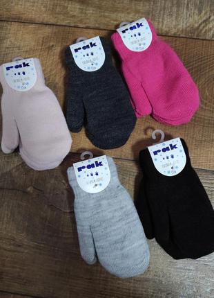 Варежки  рукавицы перчатки для девочки дівчинки 7-9лет 15см1 фото