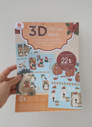 Набір заготовок для 3d декупажу, 12 аркушів decotime різнобарвний