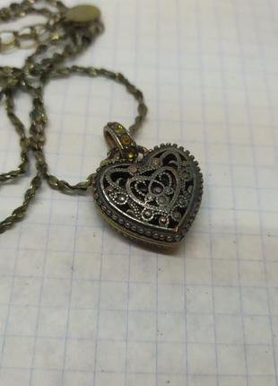 Кулон сердце на цепочке
