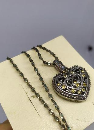 Кулон сердце на цепочке