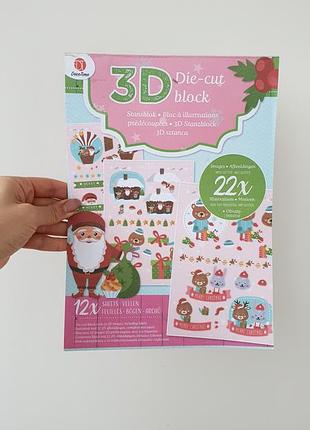 Набір заготовок для 3d декупажу, 12 аркушів decotime різнобарвний