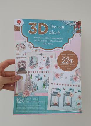 Набір заготовок для 3d декупажу, 12 аркушів decotime різнобарвний