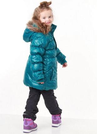 Дутое пальто на девочку холодная осень/еврозима minoti р.128-140 англия