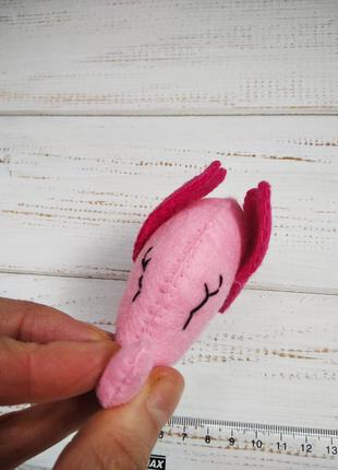 Слоник рожевий з фетру. м'яка нова іграшка для малюка2 фото