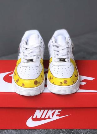 Nike air force tom and jerry custom жіночі дизайнерські кастомні білі ексклюзивні кросівки том і джеррі жіночі білі круті кастомні кросівки4 фото