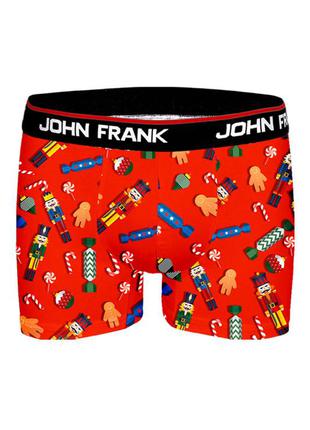 Трусы боксеры john frank с новогодним принтом