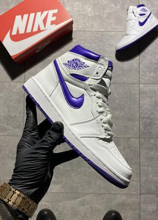 Кросівки nike air jordan 1 retro high court purple1 фото