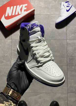 Кросівки nike air jordan 1 retro high court purple2 фото