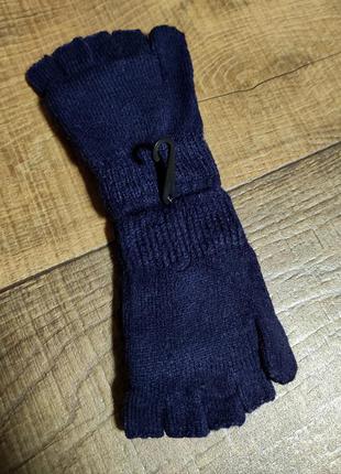 Митенки варежки шерстяные рукавицы перчатки без пальцев для мальчика хлопчика 4-6лет 14см3 фото