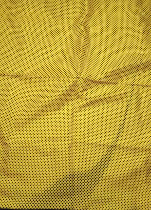 Желтый платок в горошек. желтый шарф.  шарф в горошек.2 фото