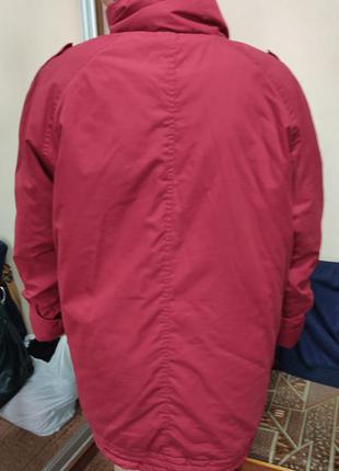 Marcel clair куртка длинная красно коралового цвета оверсайз 40 р l7 фото
