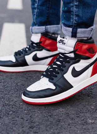 Кросівки air jordan retro 1 black red кросівки