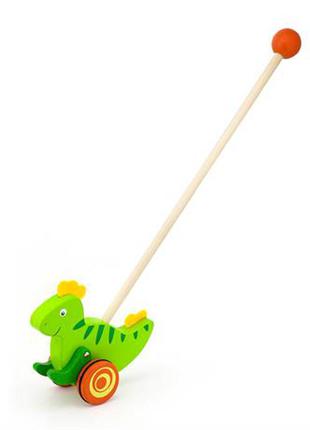 Деревянная каталка viga toys динозаврик (50963)
