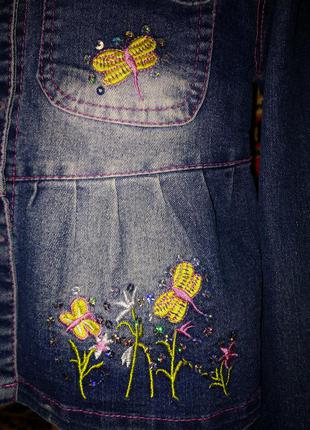 Красивая джинсовка джинсовая куртка с вышивкой4 фото
