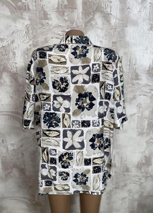 Сорочка в квітковий принт,сатинова сорочка(025)3 фото