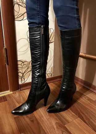 Классические кожаные сапоги