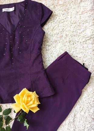 Костюм штани баклажан фіолетовий фиолетовий2 фото